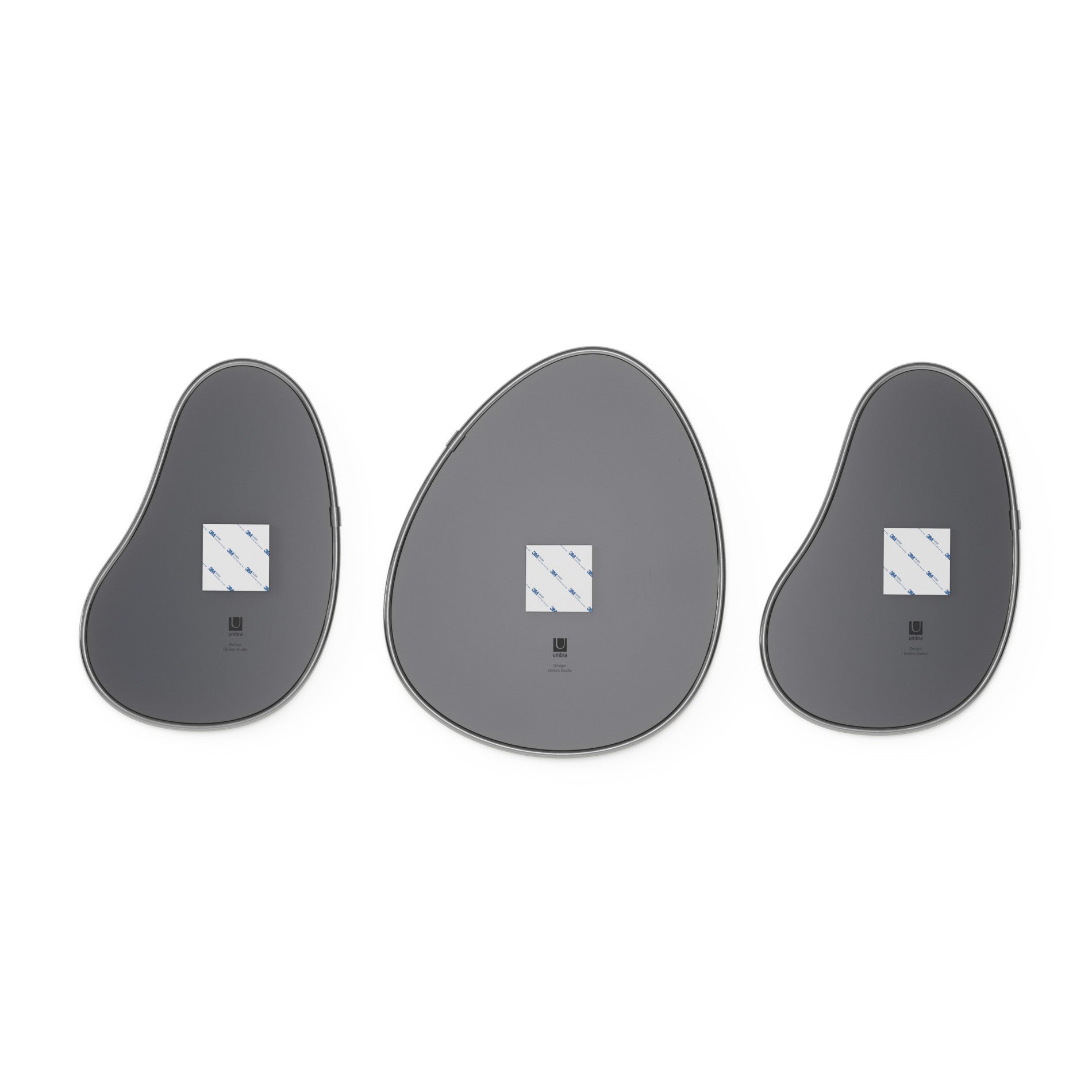 Hubba Pebble Wall Mirrors. Set of 3