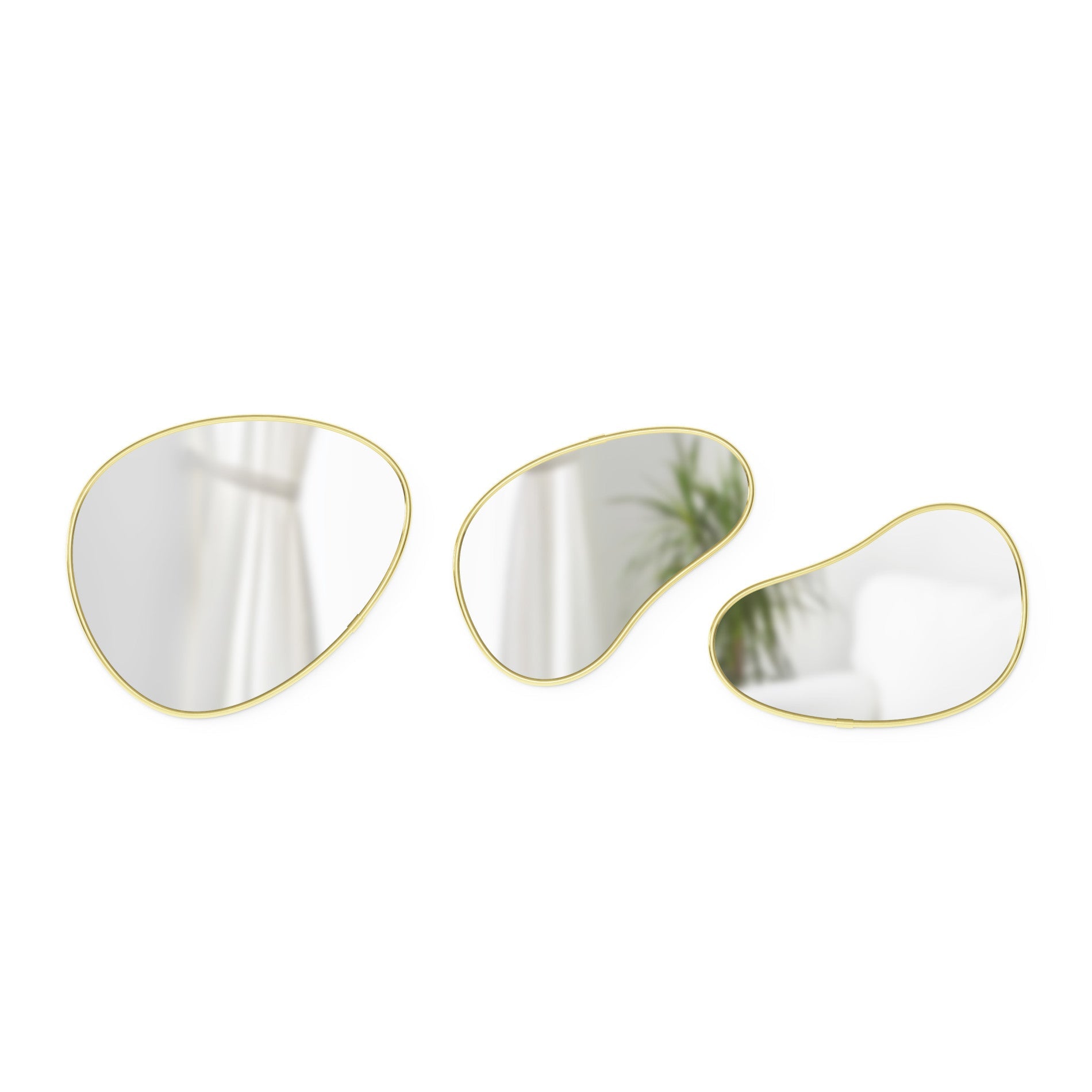 Hubba Pebble Wall Mirrors. Set of 3