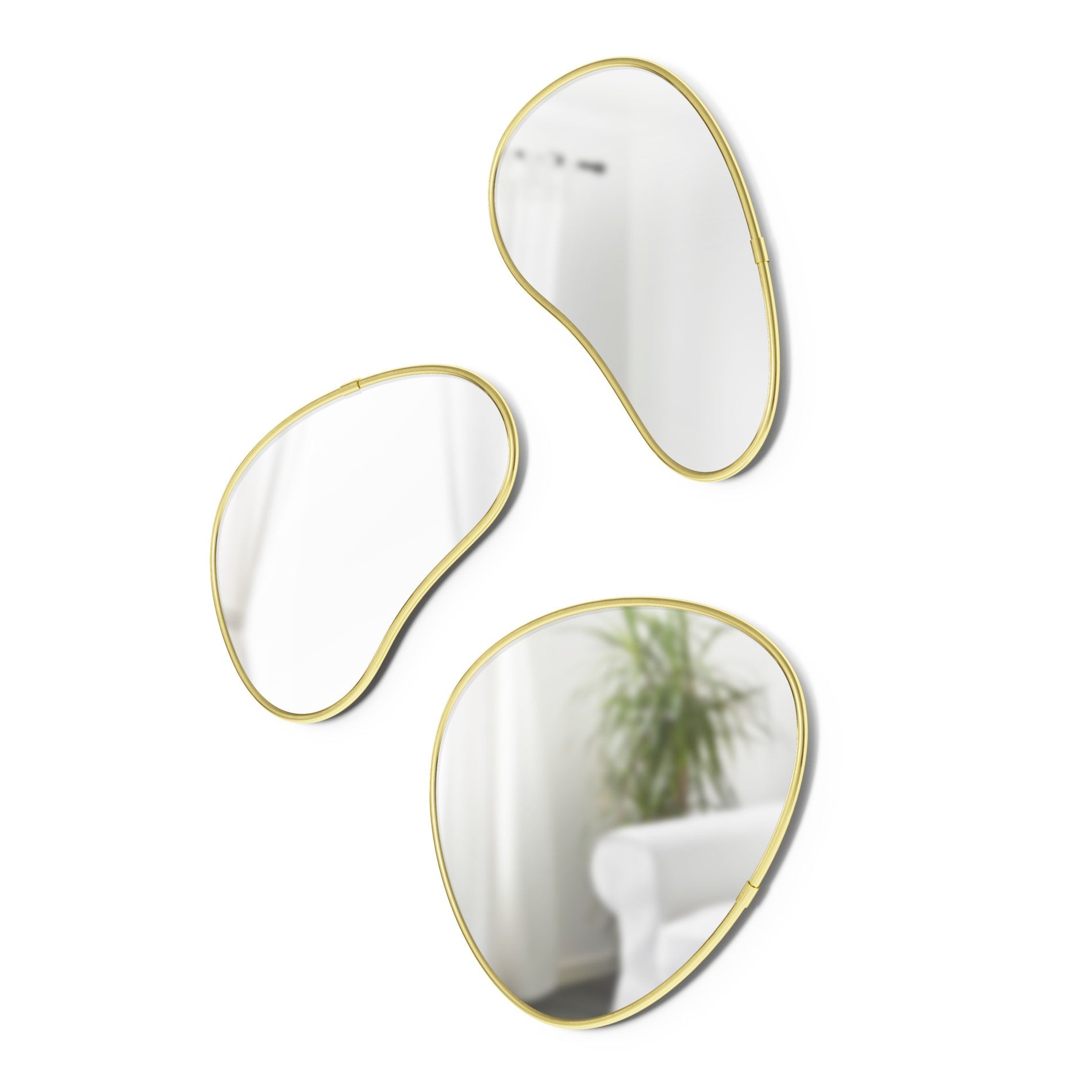 Hubba Pebble Wall Mirrors. Set of 3