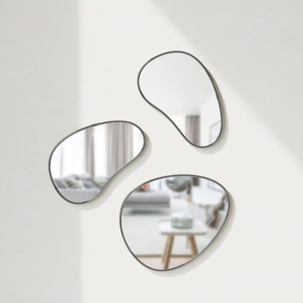 Hubba Pebble Wall Mirrors. Set of 3