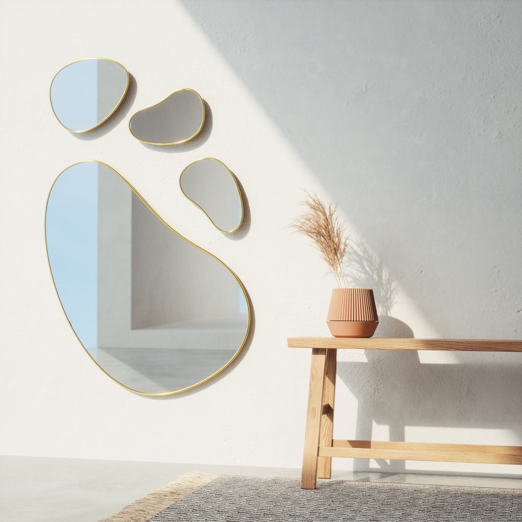 Hubba Pebble Wall Mirrors. Set of 3