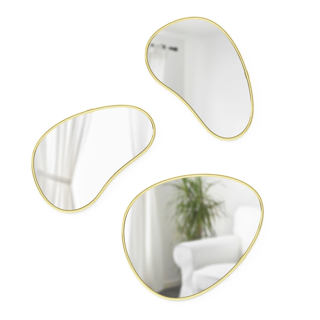 Hubba Pebble Wall Mirrors. Set of 3