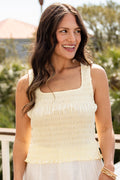 Lemon Sorbet Smocked Yellow Tank